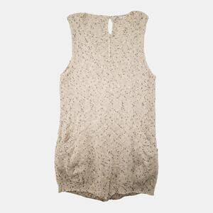 Obey Knit Romper Playsuit Women’s L Cream Speckled Sleeveless Boho
